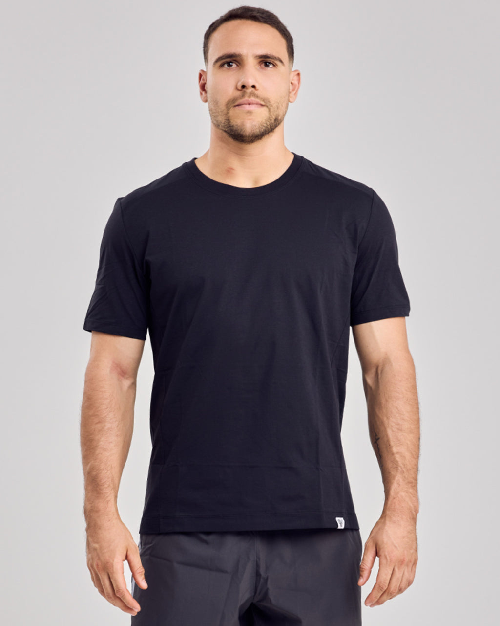 Structured Fitted T-Shirt — Jet Black
