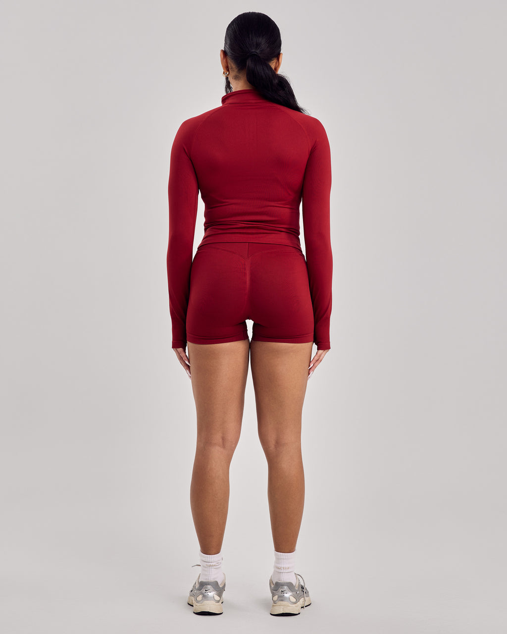 Fitted Seamless Jacket — Cherry Red