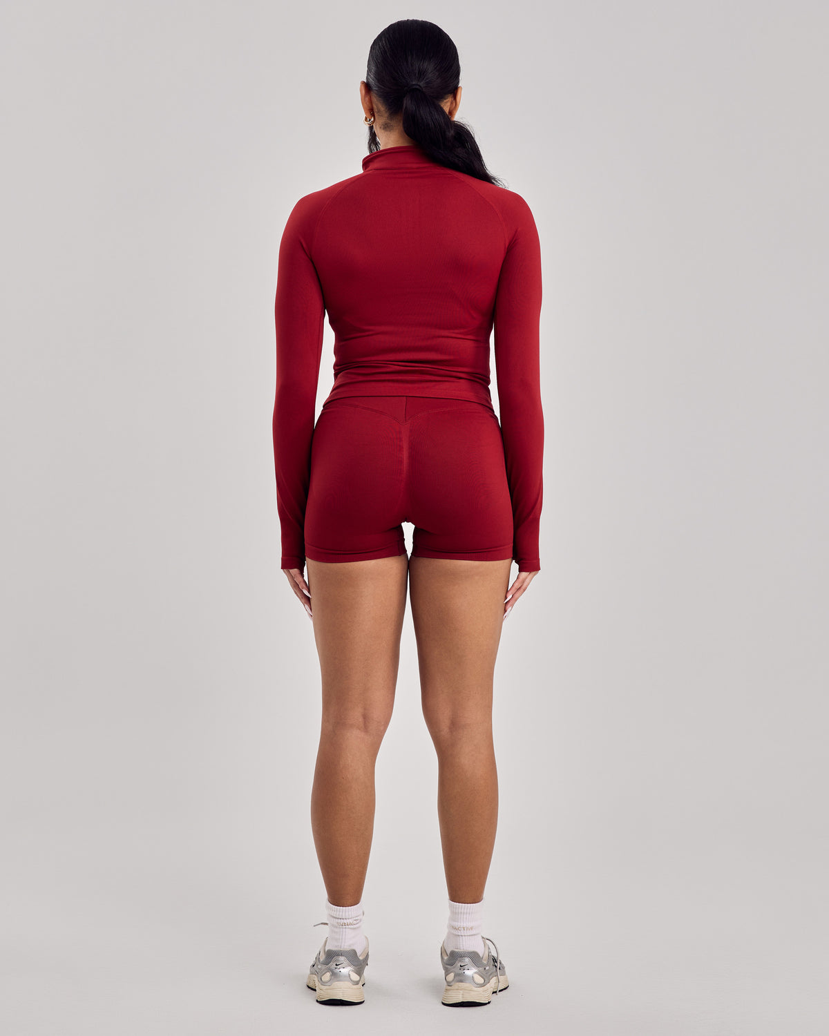 Fitted Seamless Jacket — Cherry Red