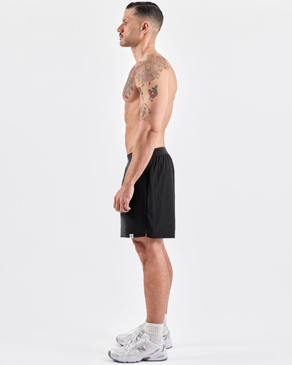 5" Laceless Shorts — Jet Black