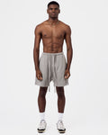 Textured Cotton Shorts — Light Gray