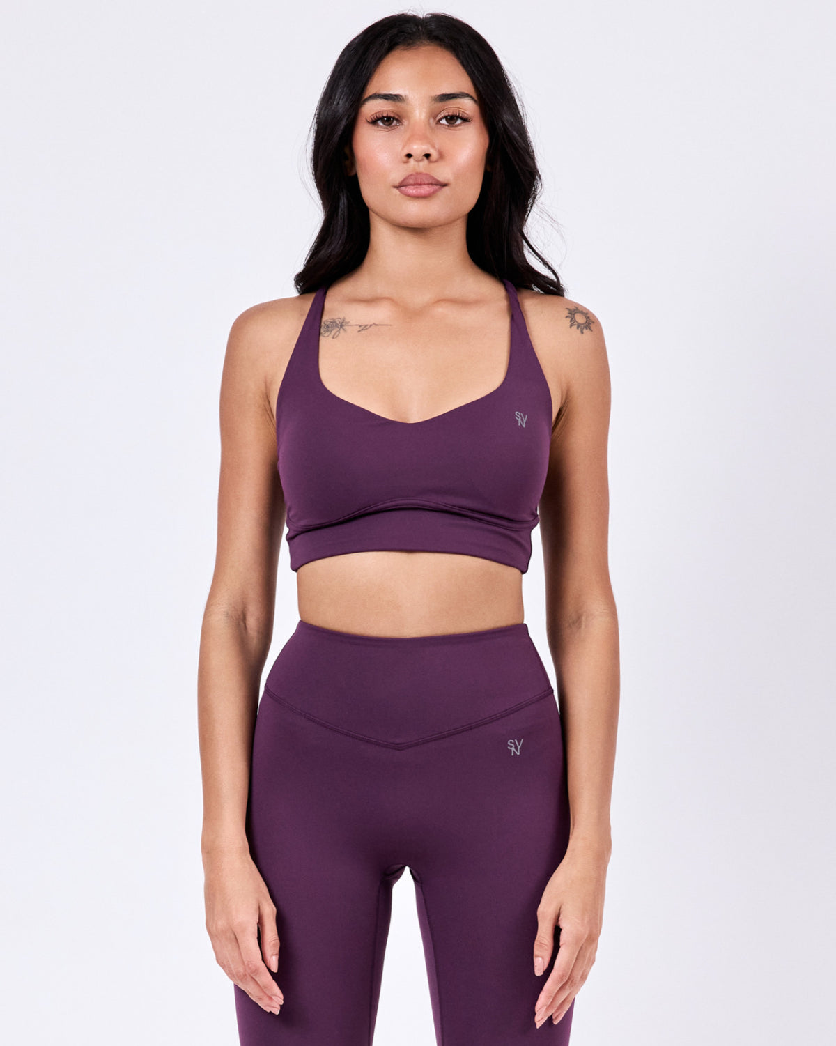 Varsity Plus Bra — Plum