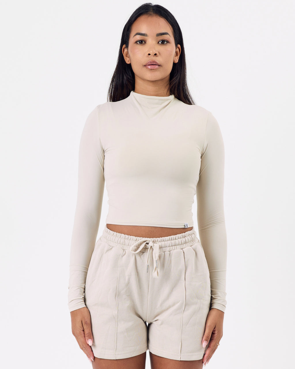 Line Long Sleeve Top — Warm Oat
