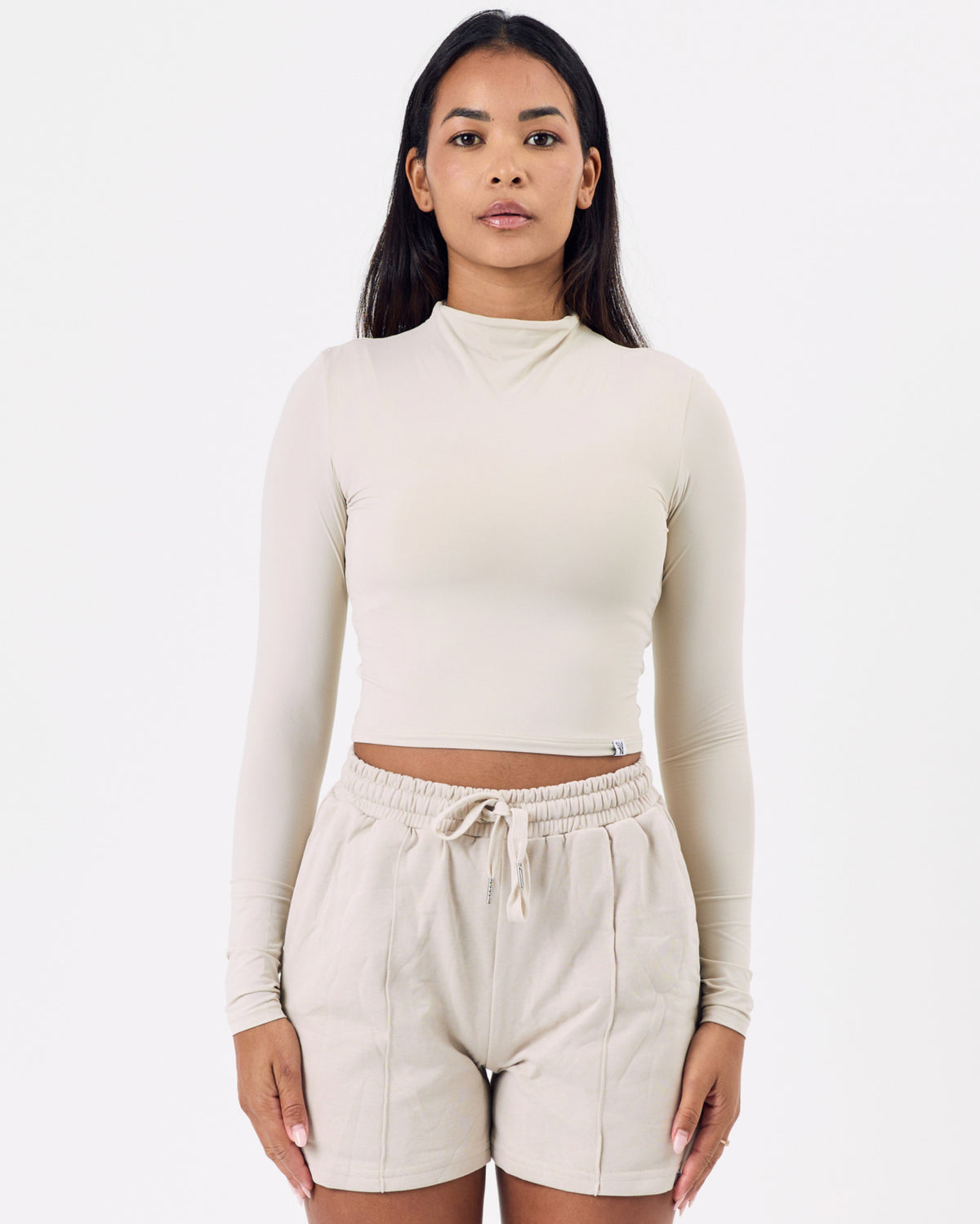 Line Long Sleeve Top — Warm Oat