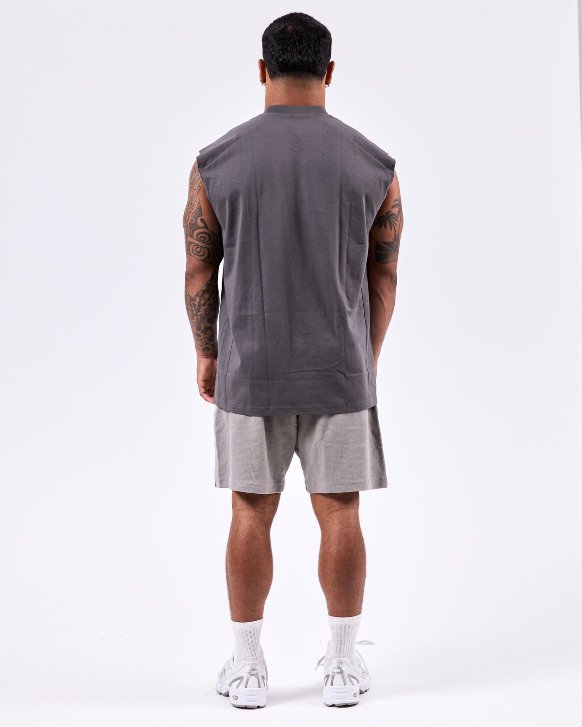 Oversized Alpha Tank Top — Frost Gray
