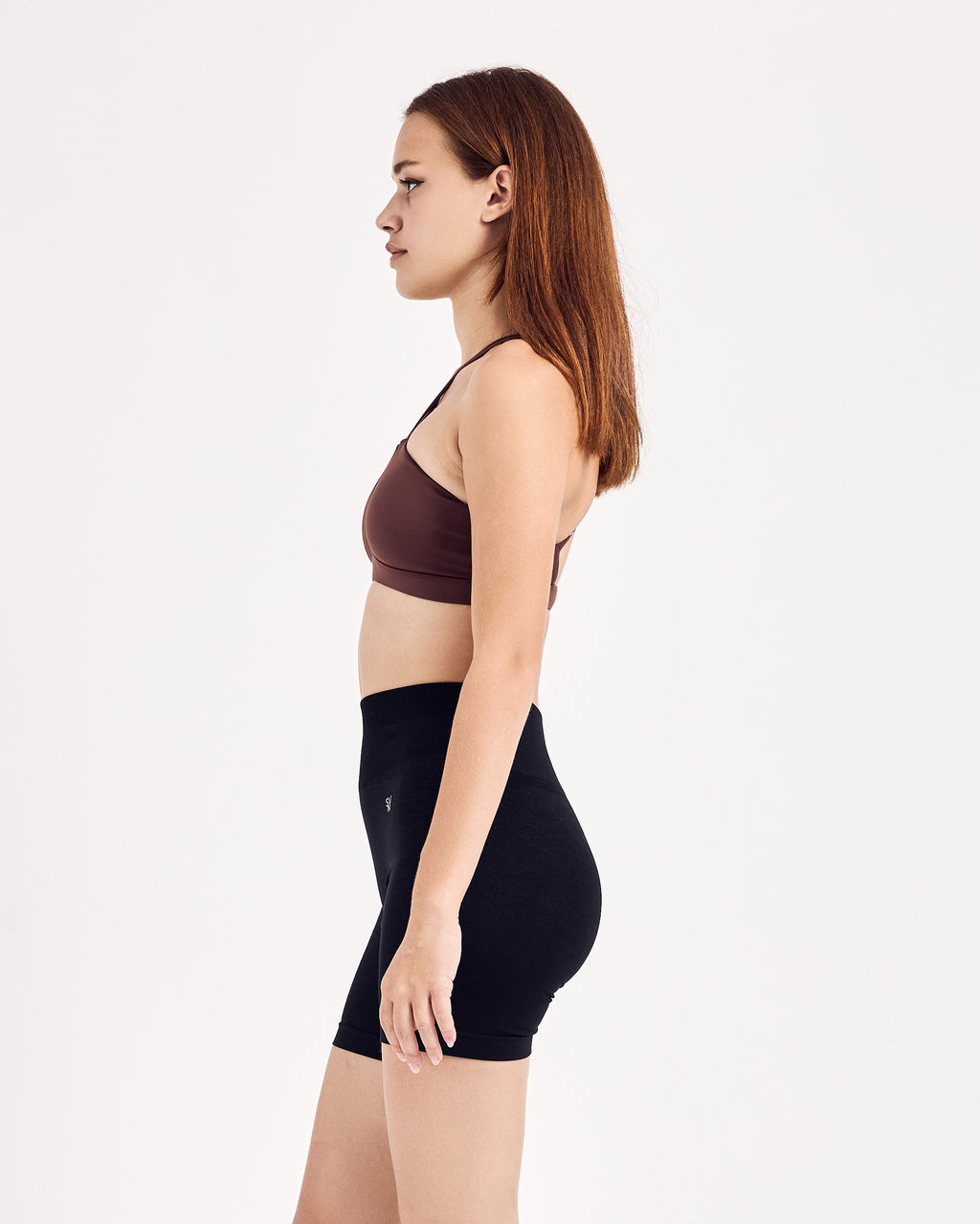 Cross Front Bra — Chocolate Brown