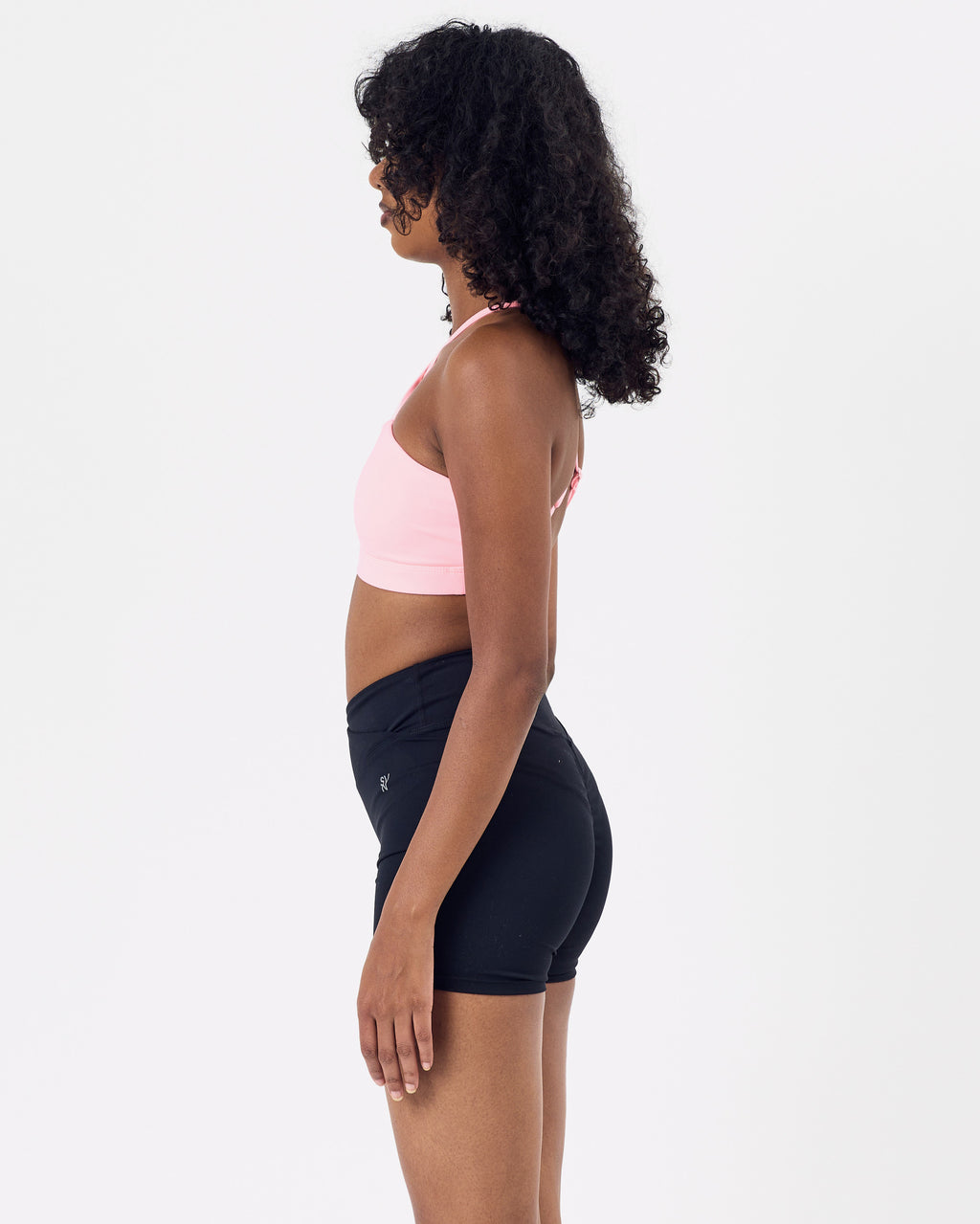 Cross Front Bra — Neon Pink