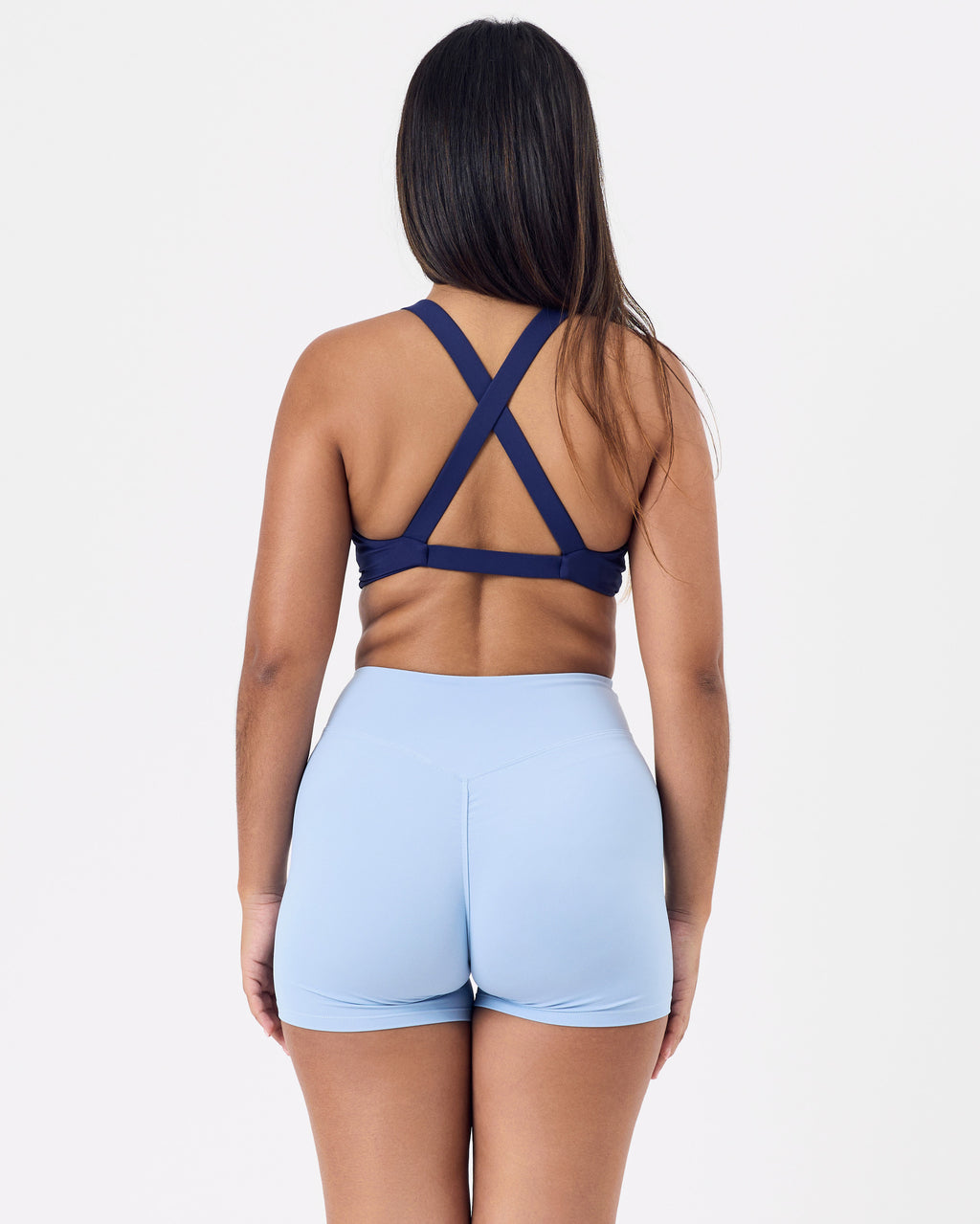 Twisted Front Bra — Navy Blue