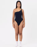 Second Skin One Shoulder Bodysuit — Jet Black