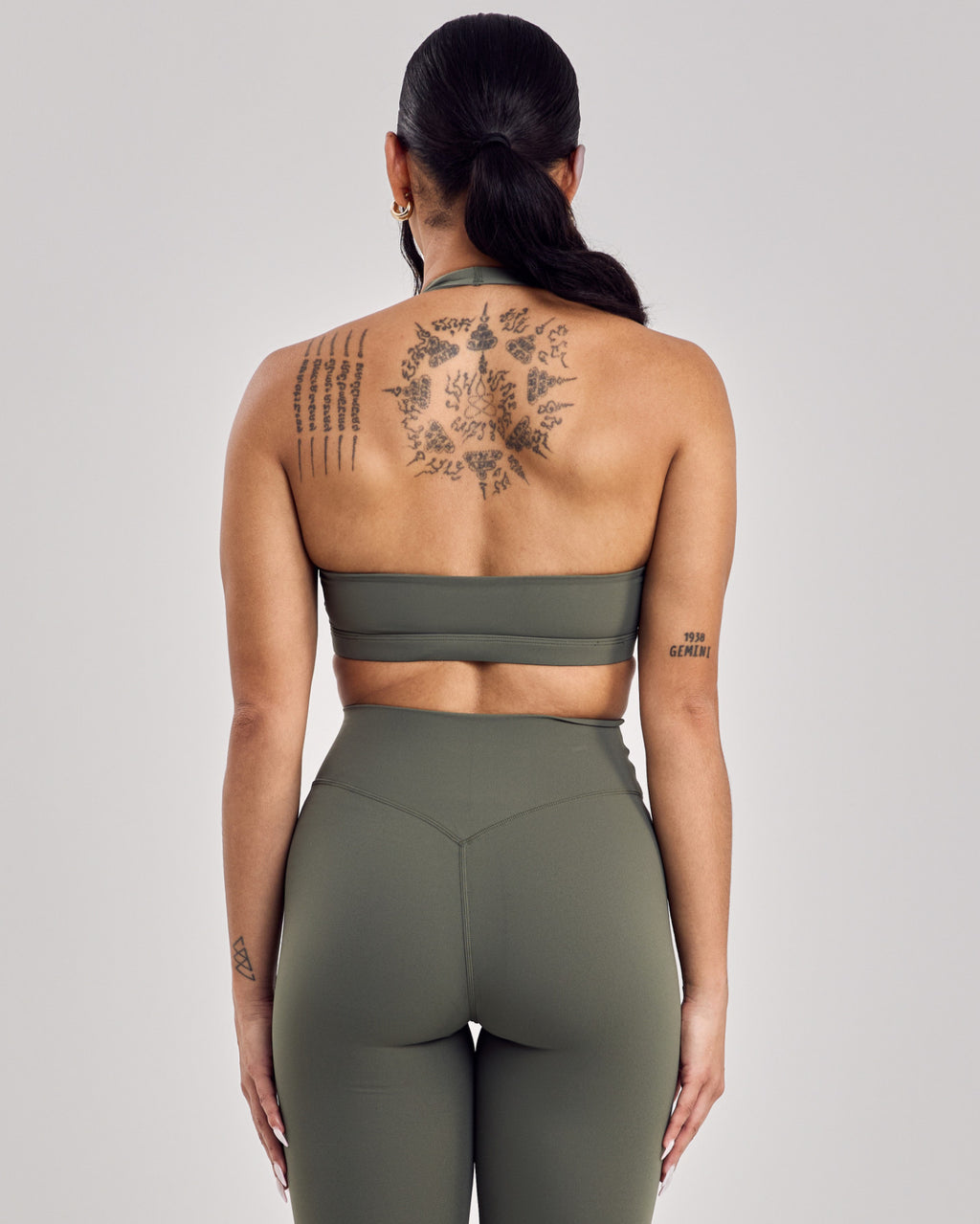 Serenity Halter Bra — Sage Green