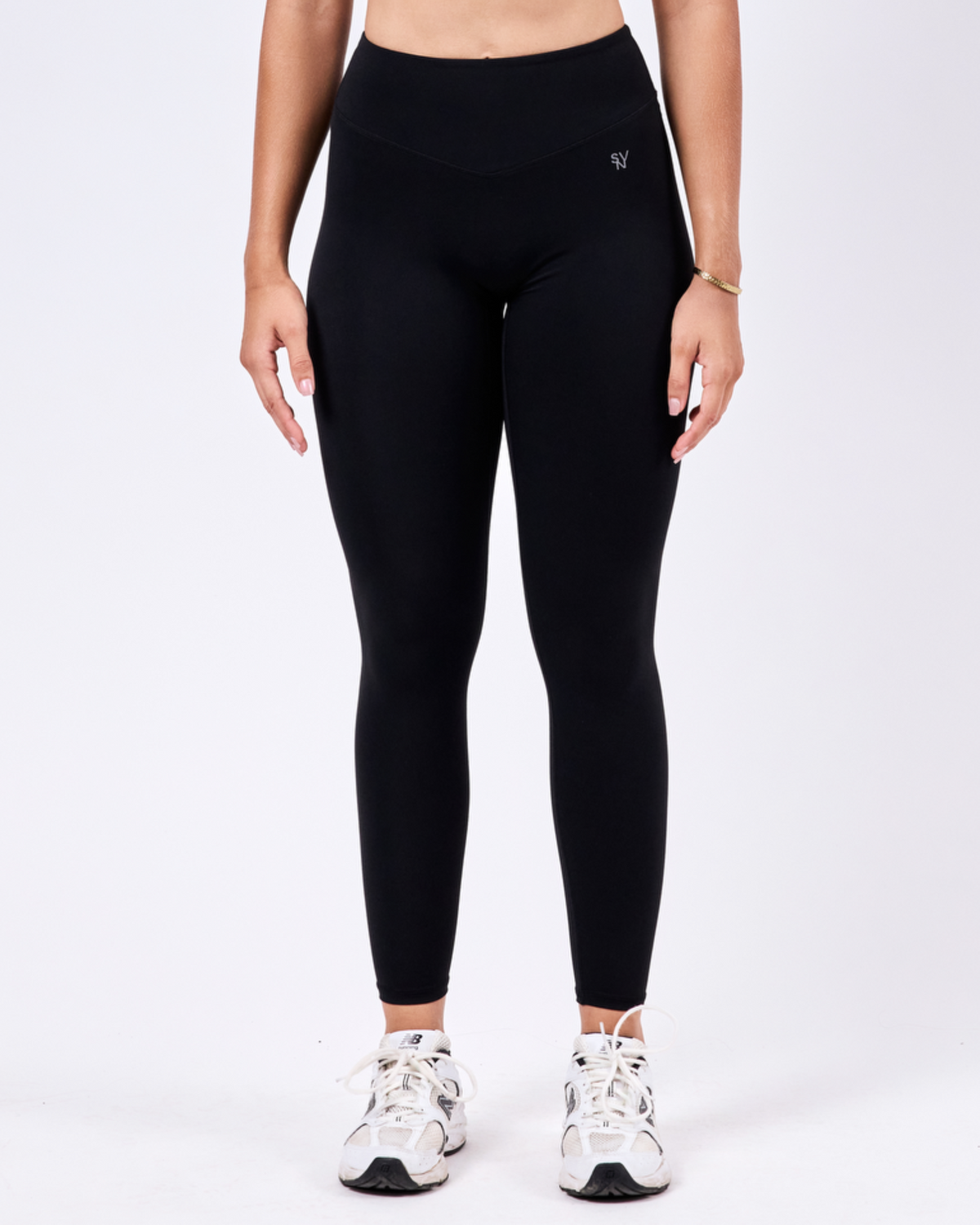Varsity Leggings — Jet Black