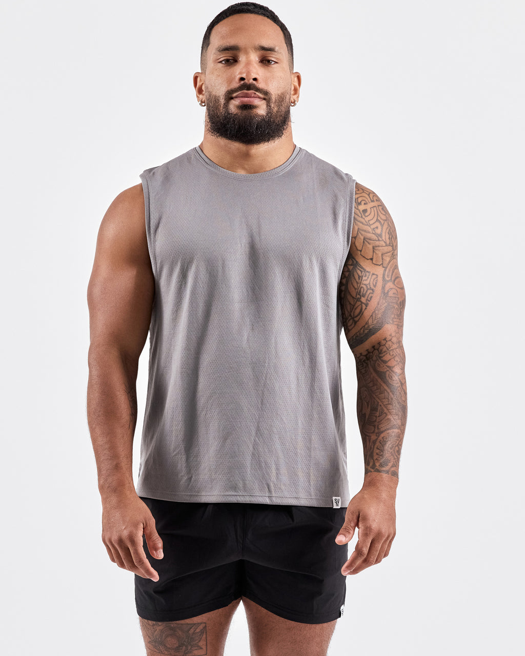 Quick Dry Mesh Tank Top — Gray
