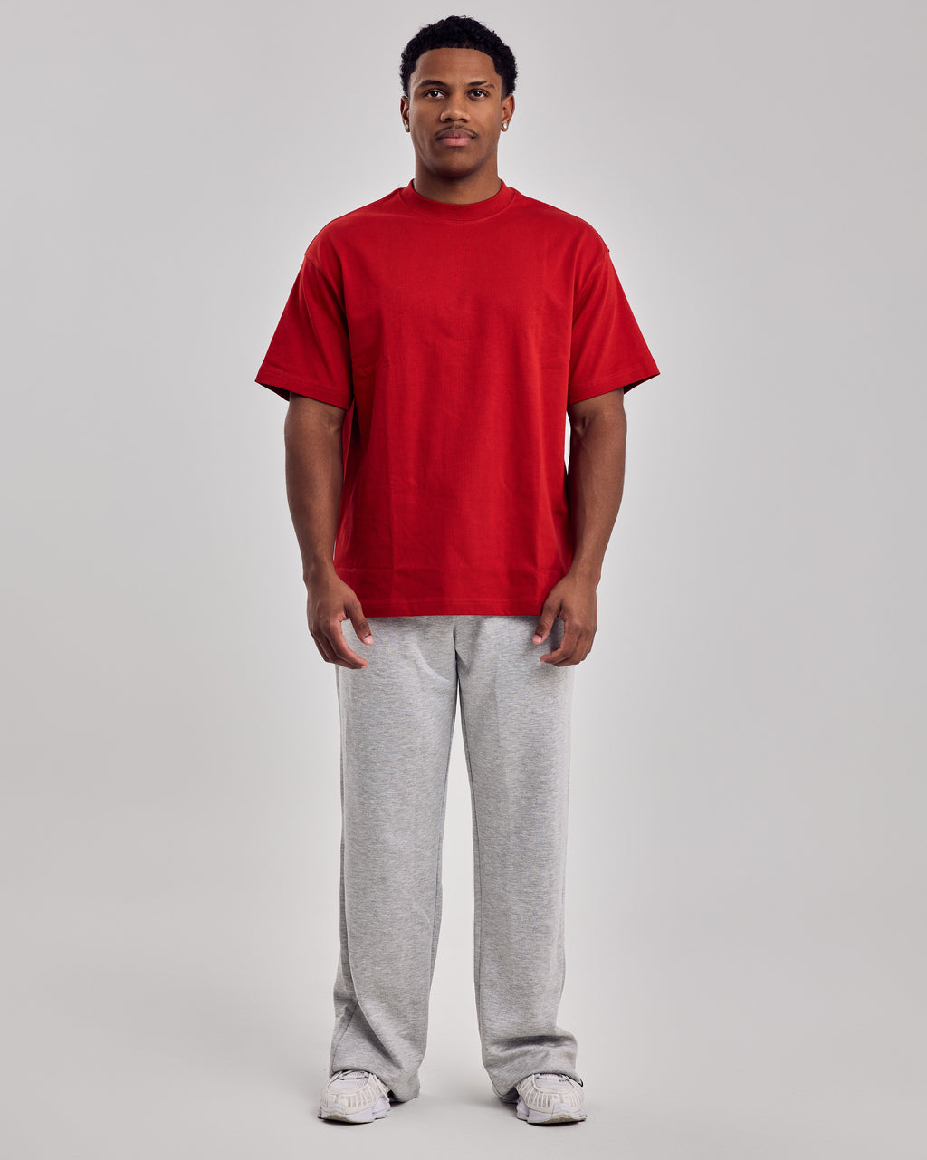 305 Oversized Cotton T-Shirt — China Red