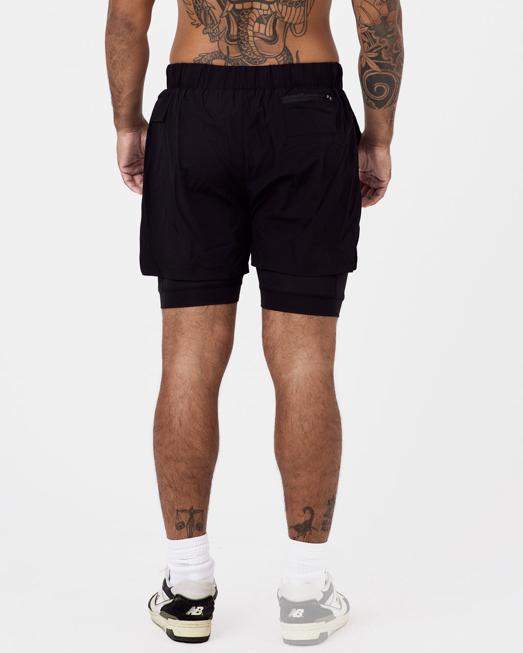 2 in 1 5" Liner Shorts — Jet Black