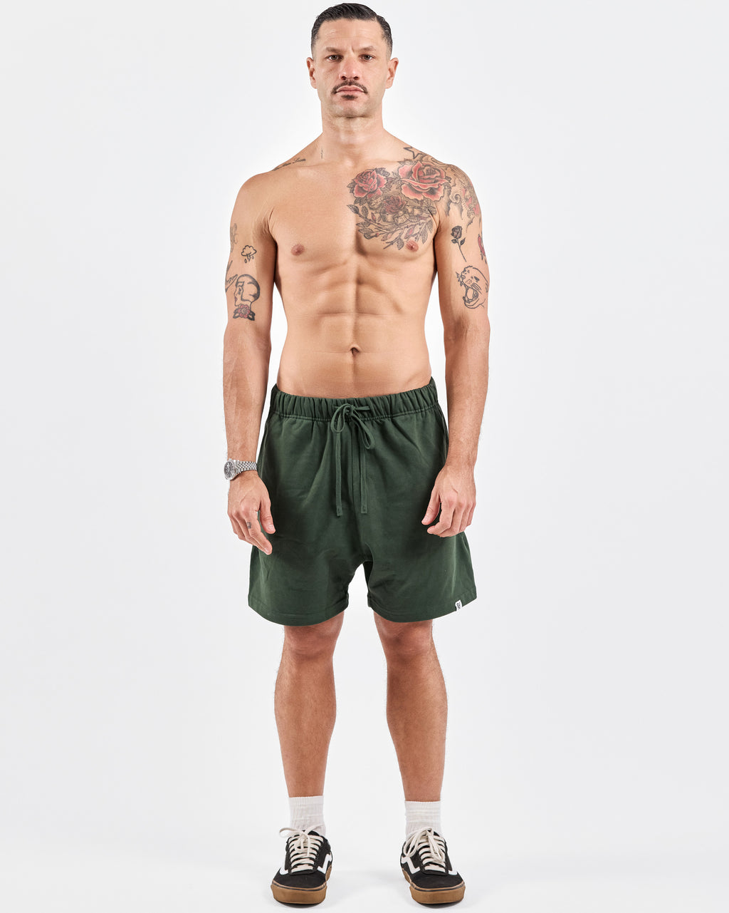 Unisex Essential Oversized Shorts — Forest Green