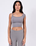 Ivy Cropped Top — Classic Gray