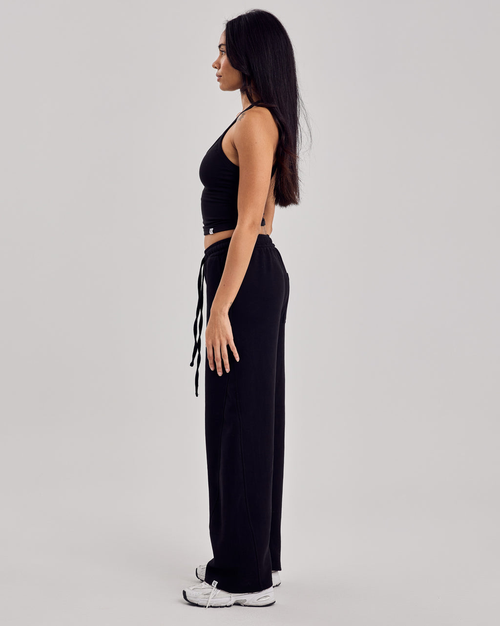 Essential Ribbed Tank Top — Jet Black