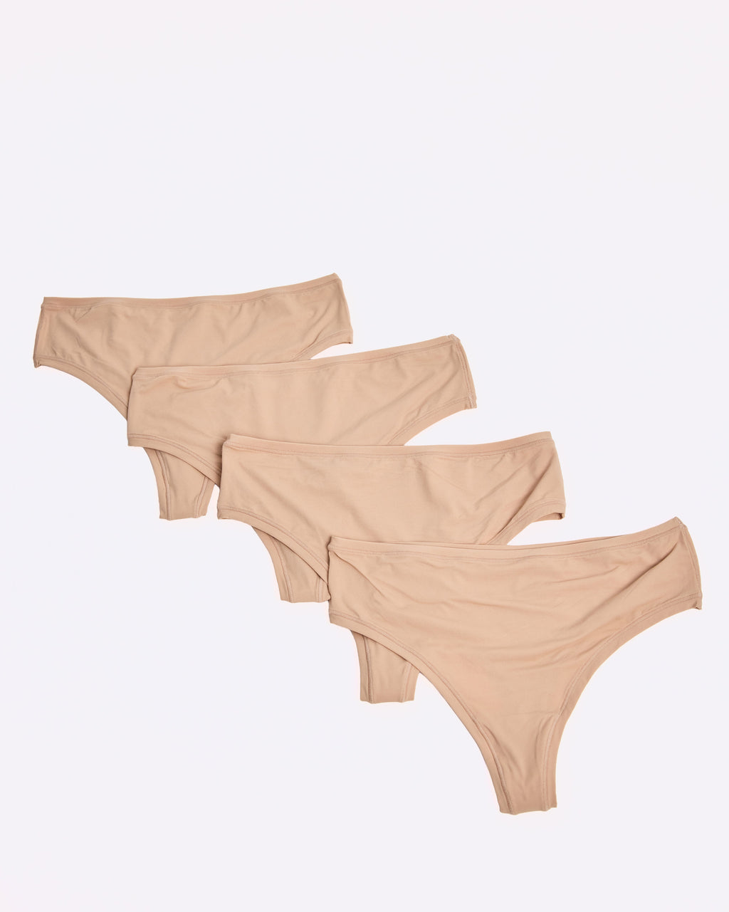 4 Pack Invisible High Waist Thong - Unity Set — Nude