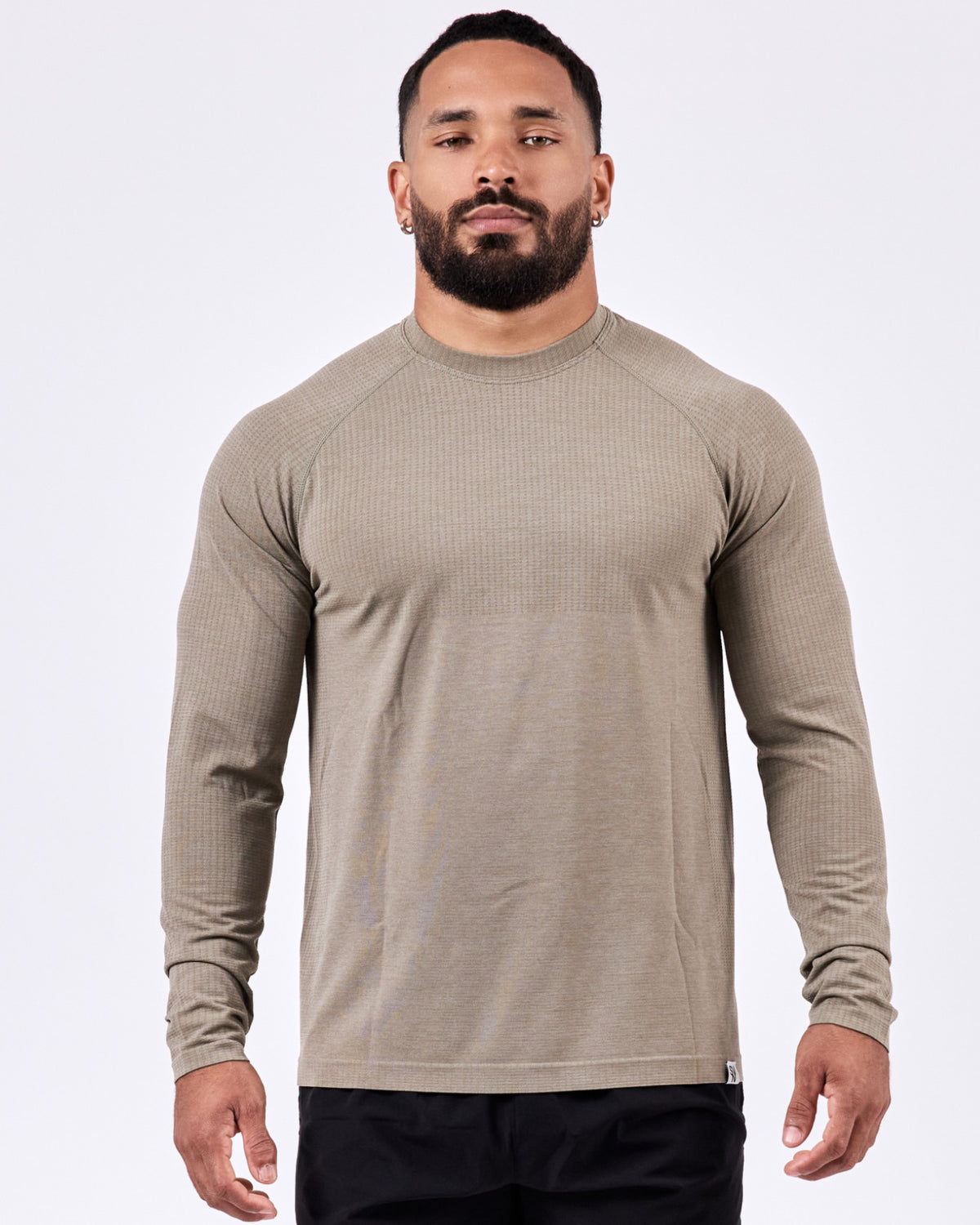 Long Sleeve Fitted Jersey — Olive