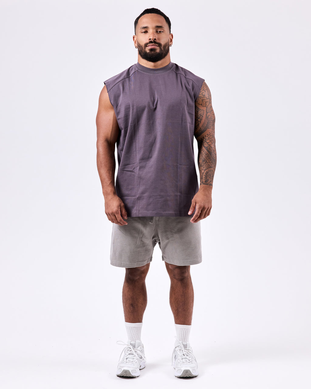 Oversized Alpha Tank Top — Faded Purple