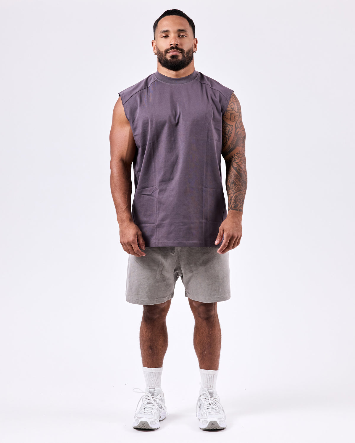Oversized Alpha Tank Top — Faded Purple