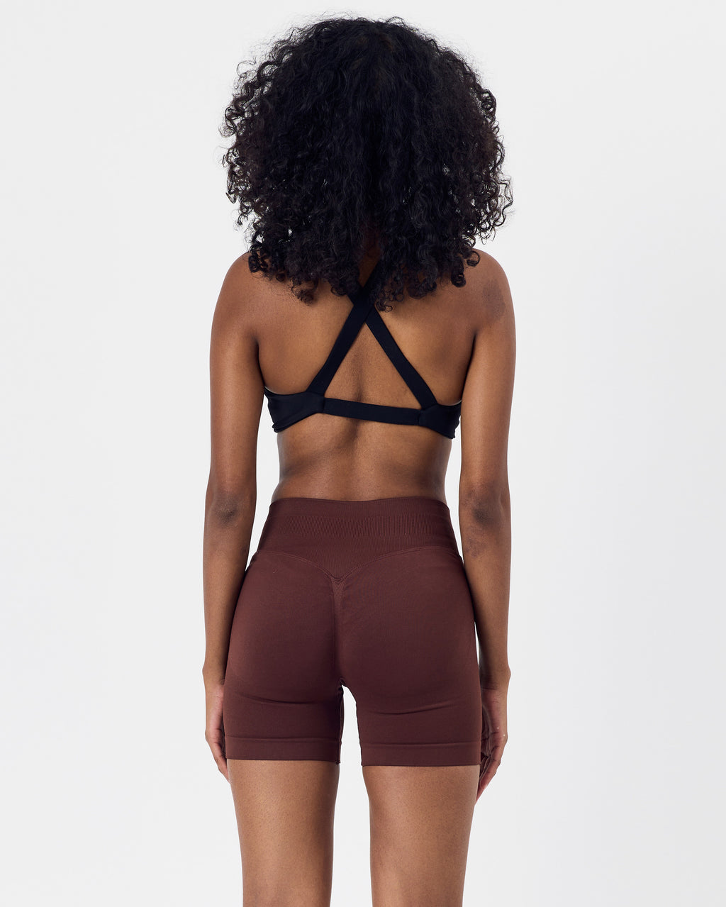 Twisted Front Bra — Jet Black